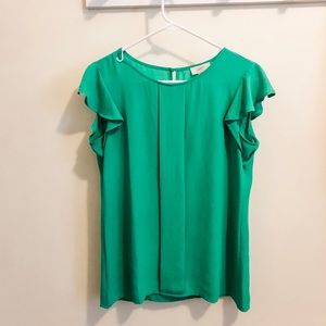 Loft green short sleeve blouse